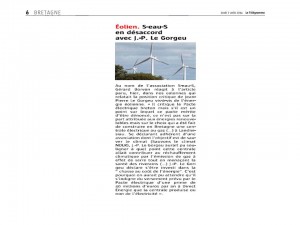 Le Télégramme 7-08-2014 (Page Bretagne)