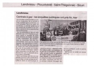 Ouest France 1-11-2014 (Page Landivisiau)