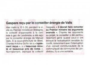 Ouest France 20-12-2014 (page Finistère)